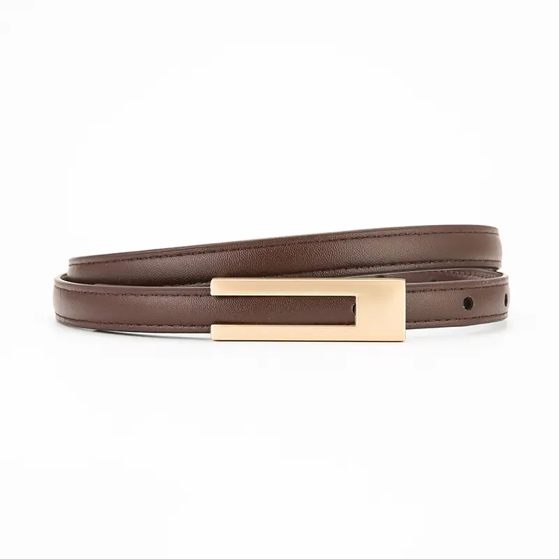 Women Genuine Leather Belt Retro Brown Soft Cowhide - Image 4