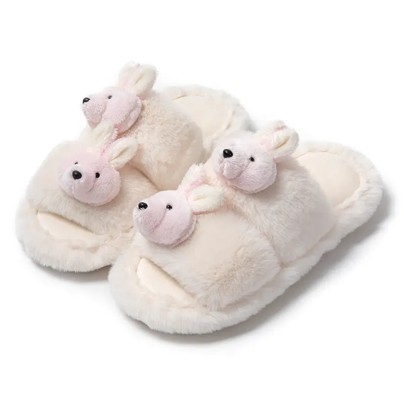 Cross-border Amazon Parallel Bars Panda Cotton Slippers Women Home Indoor Plush Slippers ins Fluffy Slippers Women Wholesale - Image 2