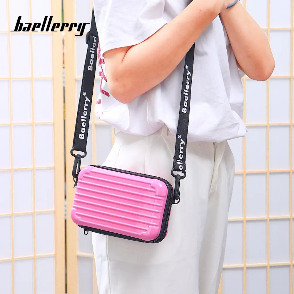 Women's Mini 7 Inch Hard Shell Cosmetic Bag Shoulder Crossbody - Image 9