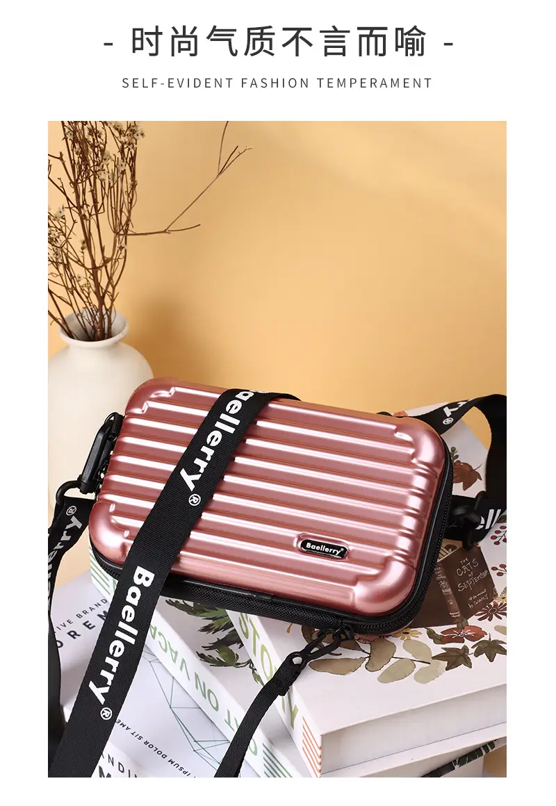 Women's Mini 7 Inch Hard Shell Cosmetic Bag Shoulder Crossbody — feature 5
