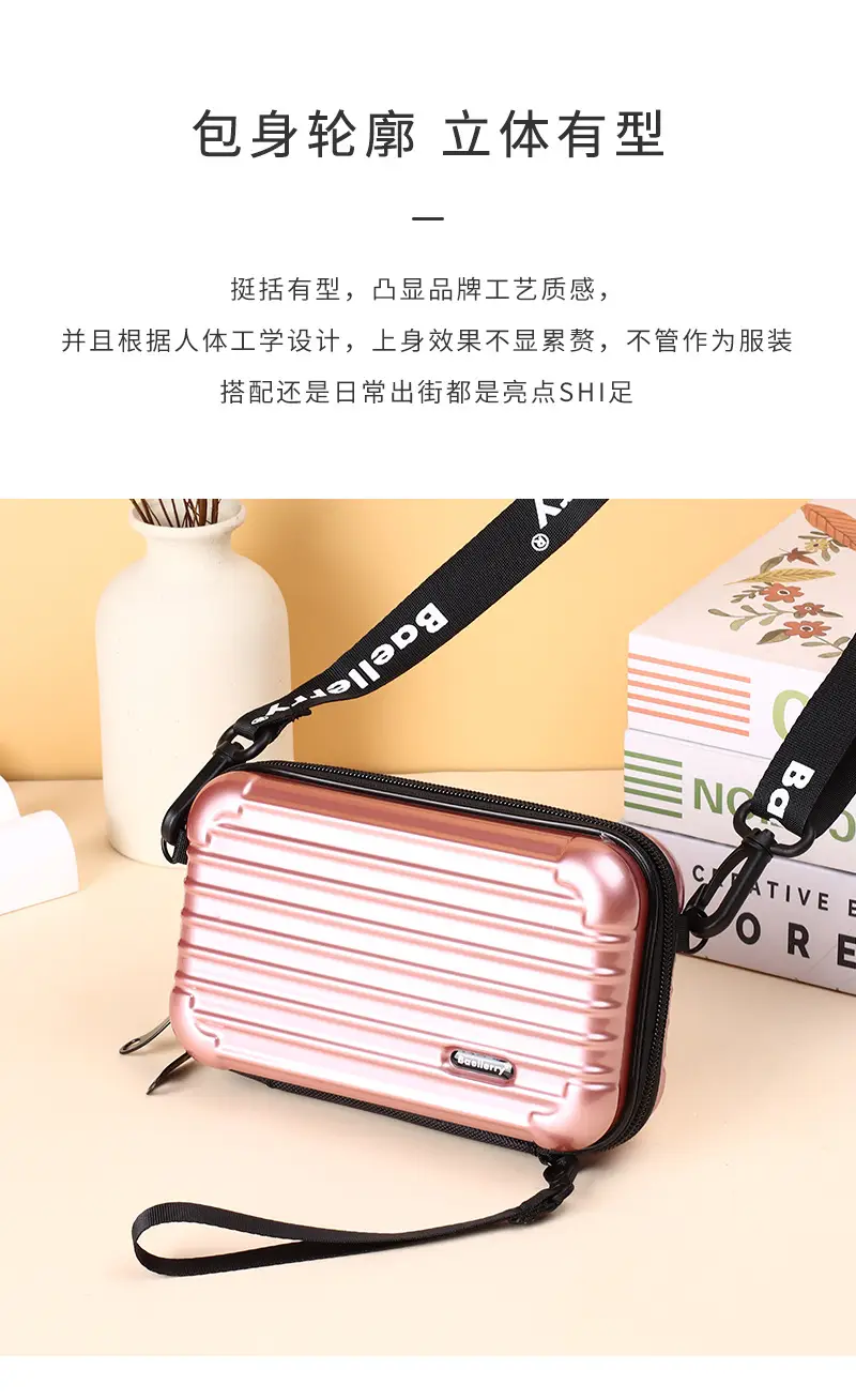 Women's Mini 7 Inch Hard Shell Cosmetic Bag Shoulder Crossbody — feature 8