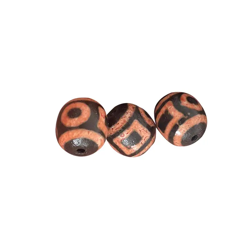 Natural Agate Oil Antique Orange Meat Heaven and Earth 14x16mm - Image 5