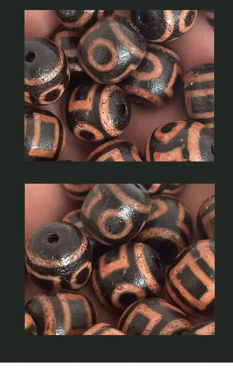 Natural Agate Oil Antique Orange Meat Heaven and Earth 14x16mm — feature 8