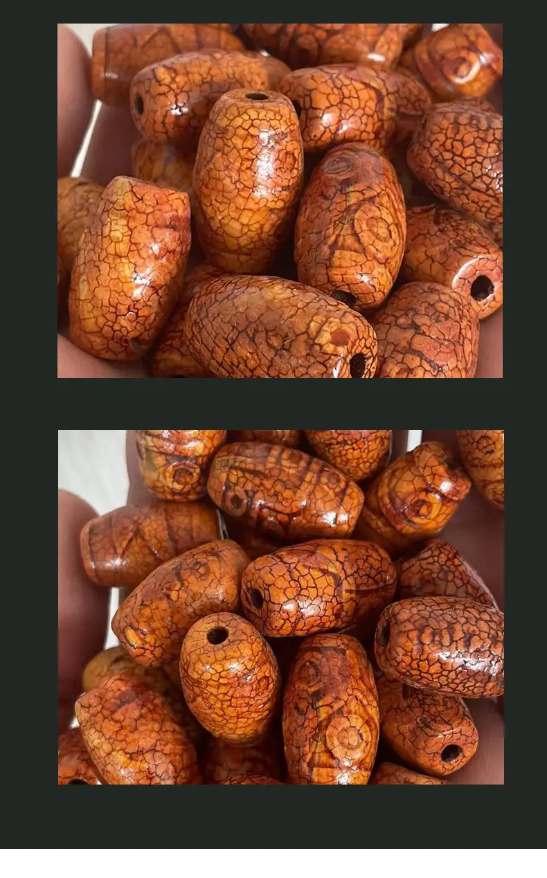 Natural Agate Antique Beads 15x22mm Oil Textured — feature 8