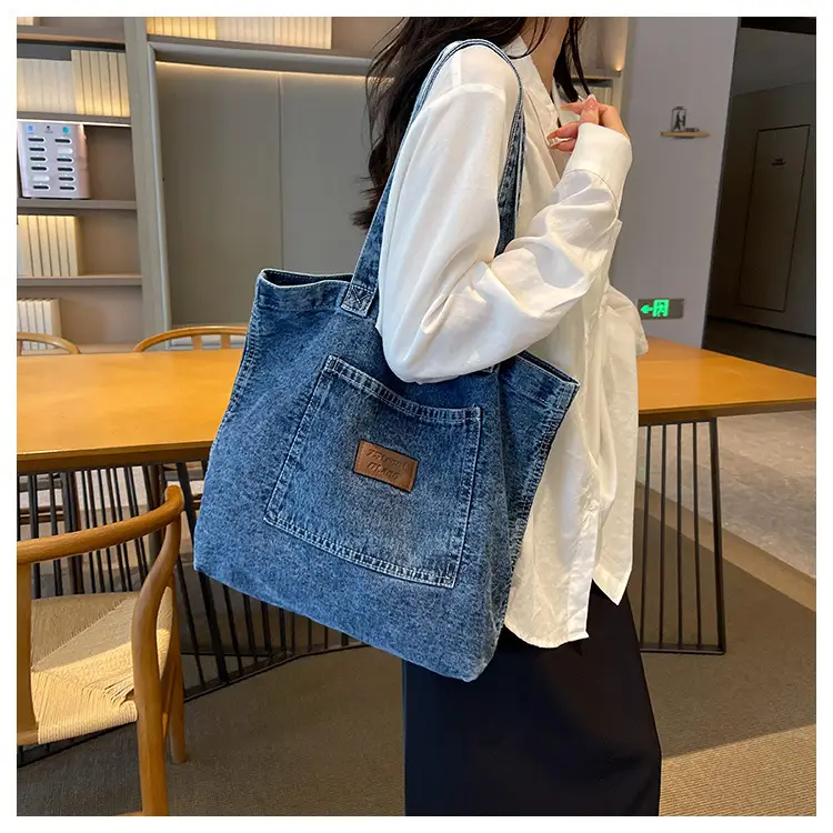 Women Denim Shoulder Bag Large Capacity 2026 — feature 16