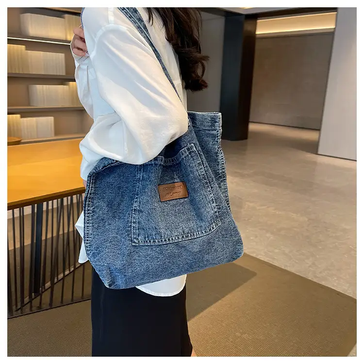 Women Denim Shoulder Bag Large Capacity 2026 — feature 22
