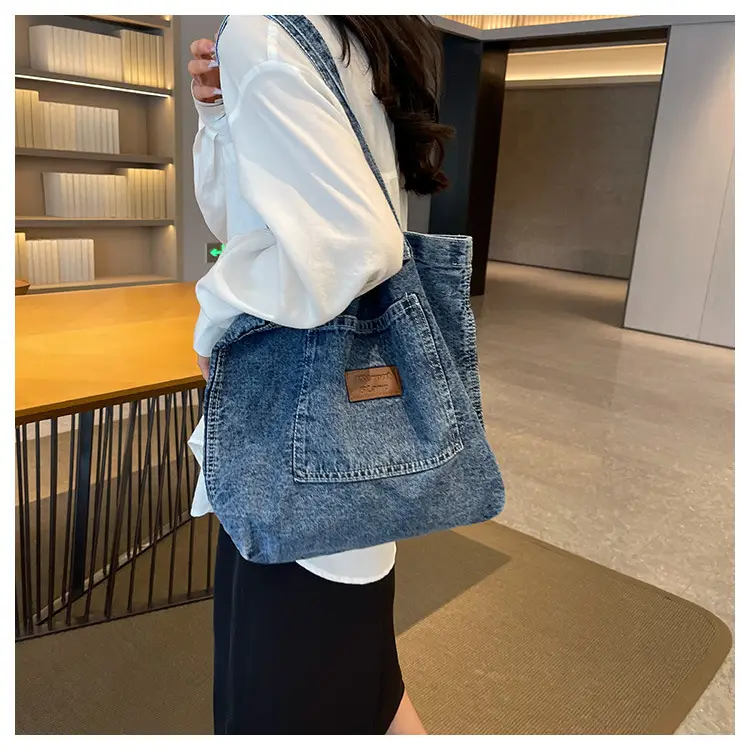 Women Denim Shoulder Bag Large Capacity 2026 — feature 23
