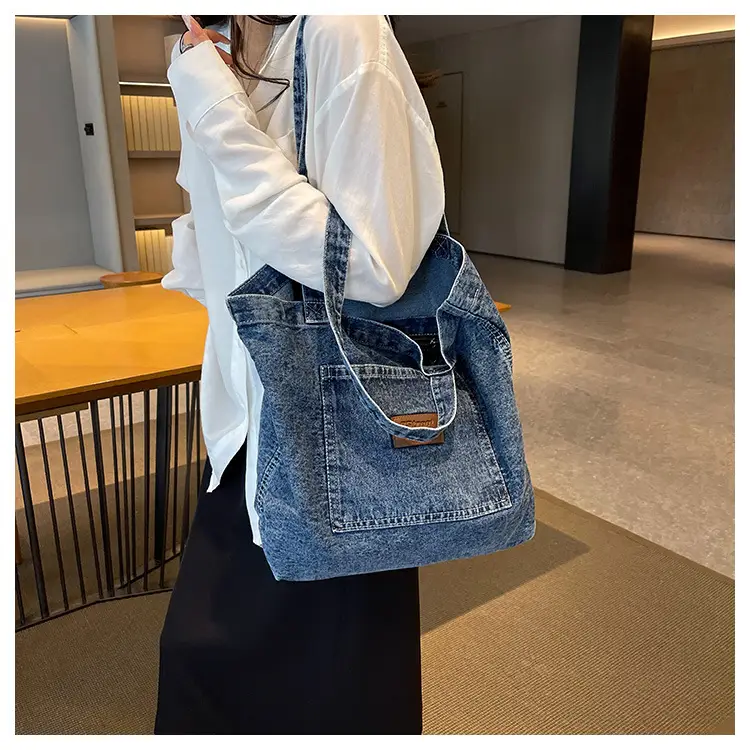 Women Denim Shoulder Bag Large Capacity 2026 — feature 25