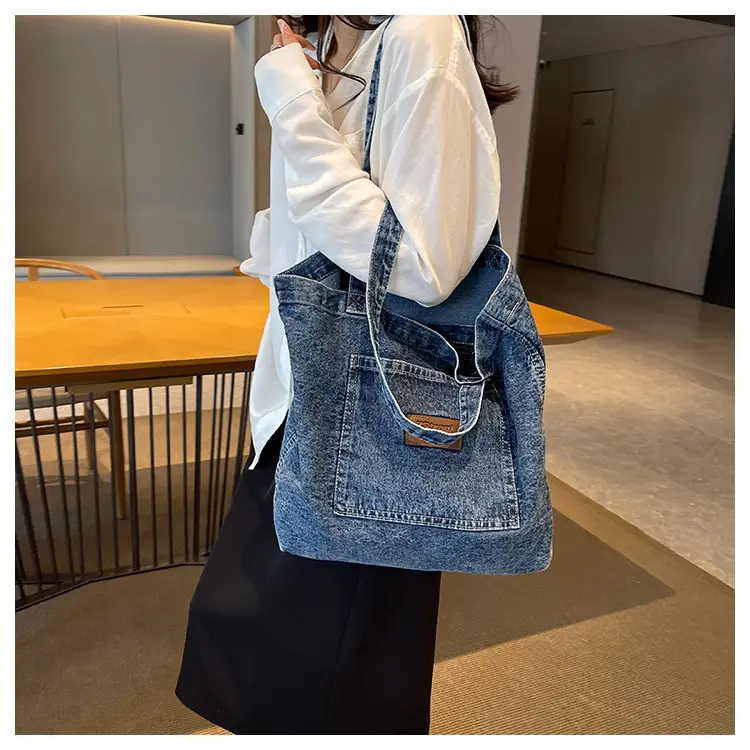 Women Denim Shoulder Bag Large Capacity 2026 — feature 26