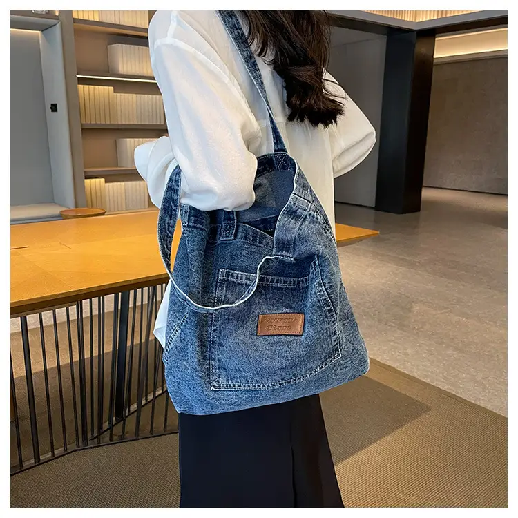 Women Denim Shoulder Bag Large Capacity 2026 — feature 27