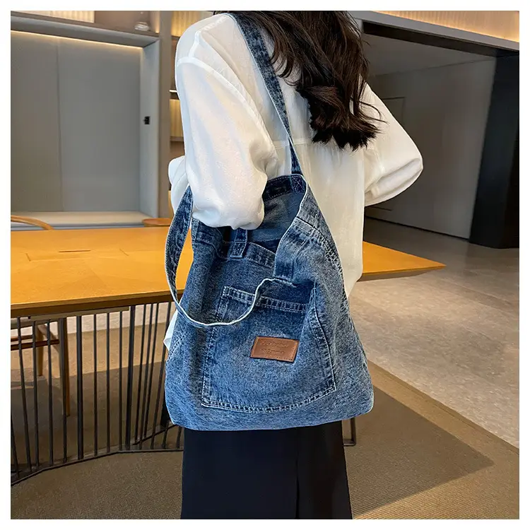 Women Denim Shoulder Bag Large Capacity 2026 — feature 28