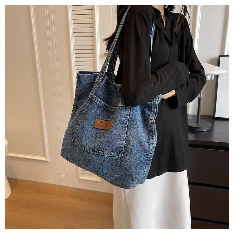 Women Denim Shoulder Bag Large Capacity 2026 — feature 30