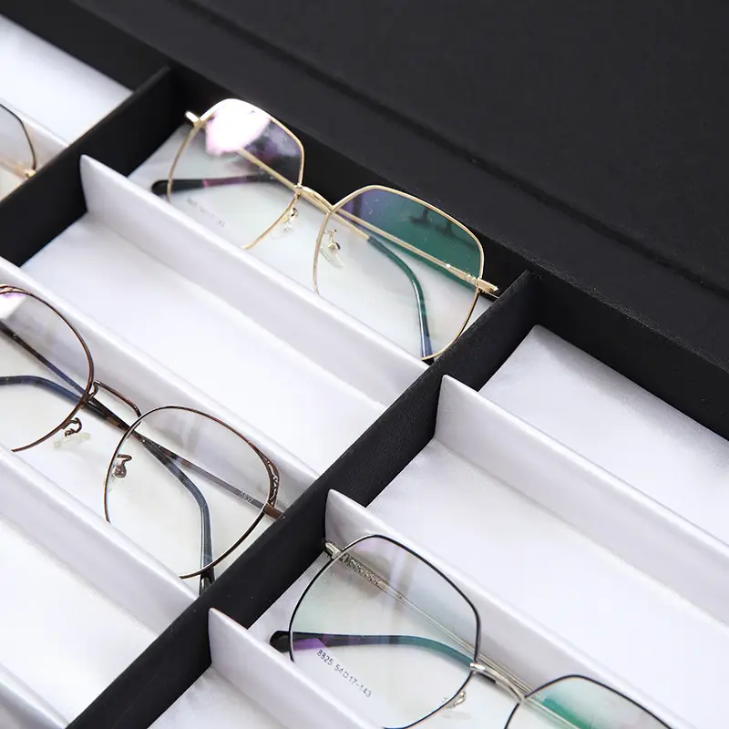 15-Slot Sunglasses Storage Box Black - Image 4