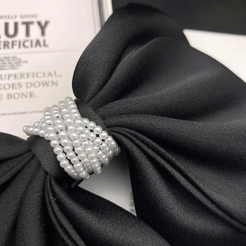 Black Satin Bow Hair Clip for Women 2023 — feature 5
