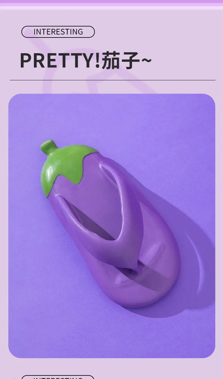 Eggplant Kids Flip Flops Pink Non-Slip Summer — feature 9