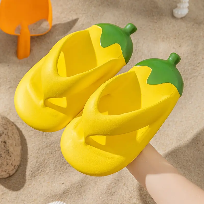 Eggplant Kids Flip Flops Pink Non-Slip Summer