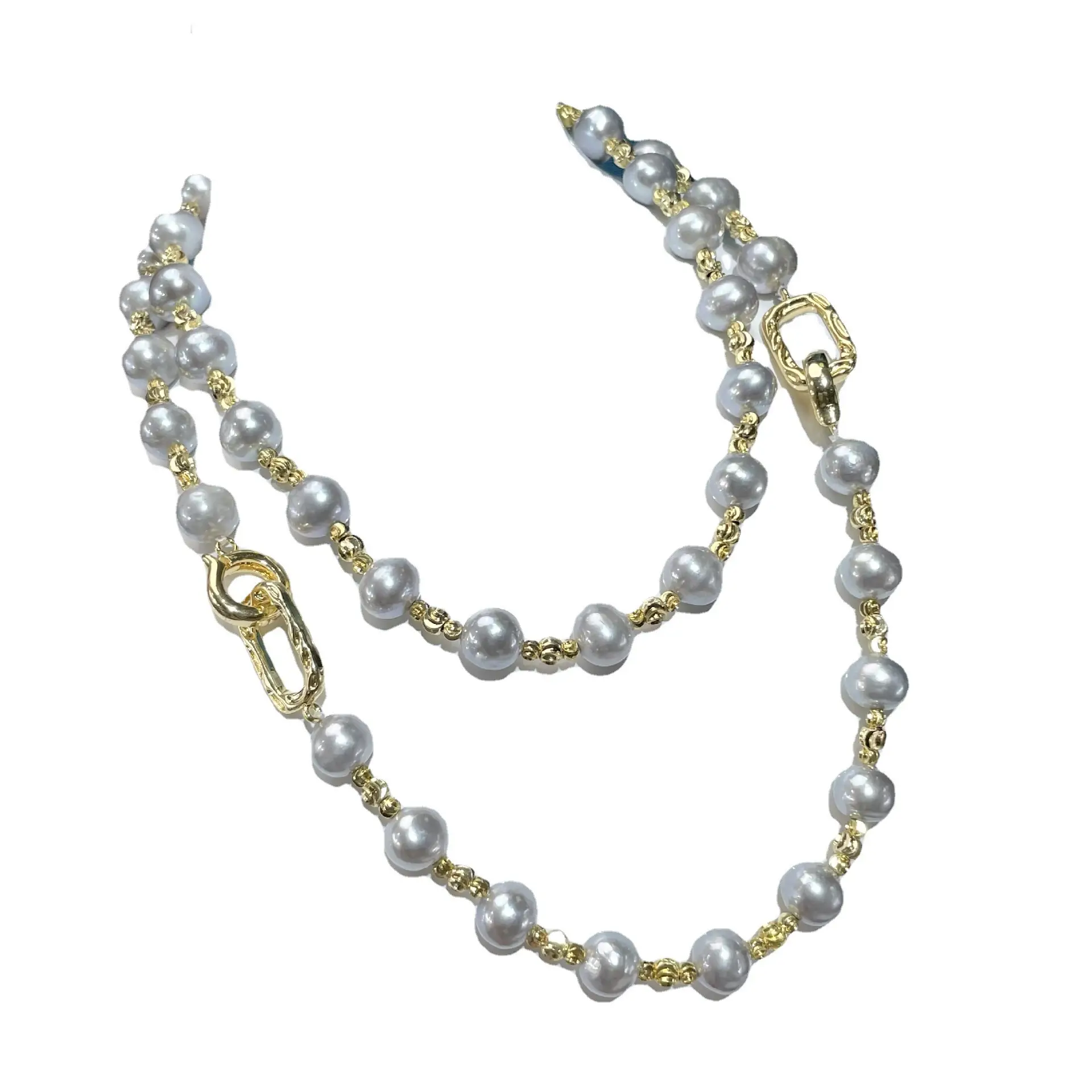 Natural Freshwater Gray Pearl Necklace with Strong Luster - Image 5
