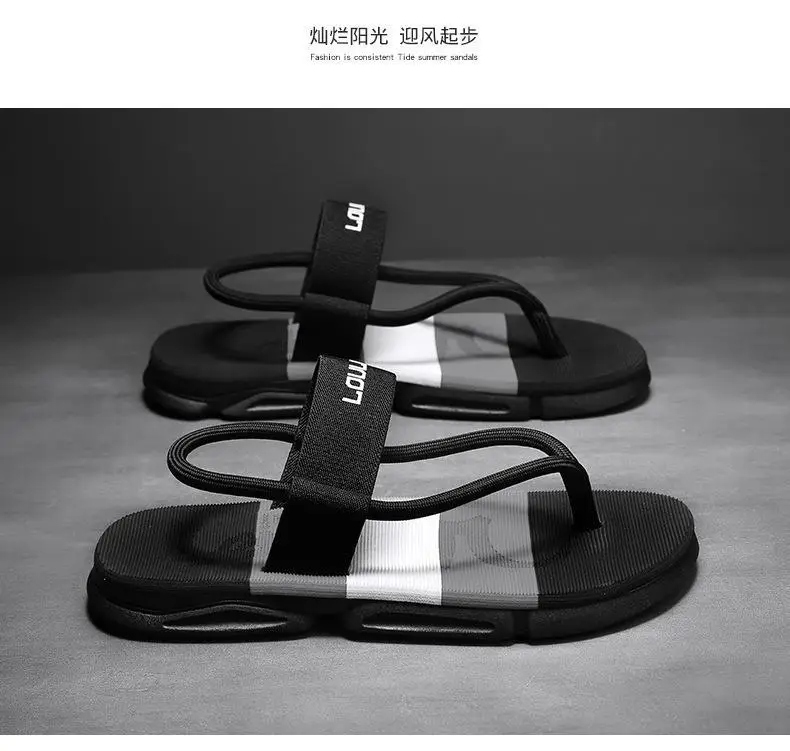 Summer 2023 New Arrival Flip-Flops Men's Trendy Outfit Beach Sandals Non-Slip Deodorant Wear-Resistant Casual Flip-Flops — feature 14