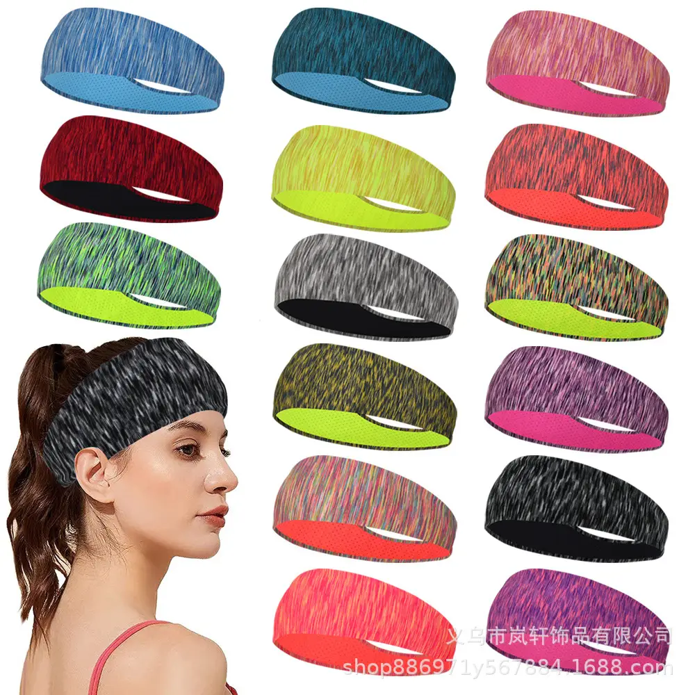 Women's Blue Sweat Absorbing Headscarf for Running Fitness — feature 17