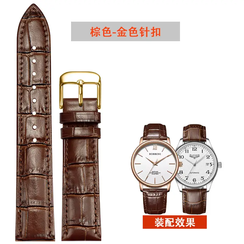 Men Women Leather Watch Brown Buckle 12mm - Image 8