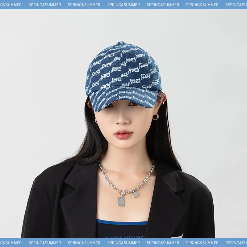 Women Blue Letter Cap Camera Friendly Casual Wear - Image 5