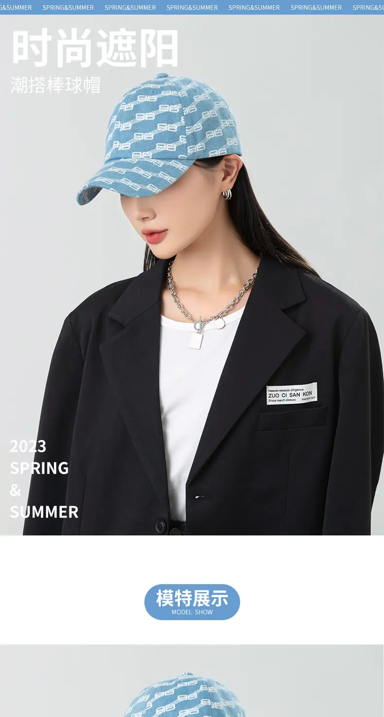 Women Blue Letter Cap Camera Friendly Casual Wear — feature 8