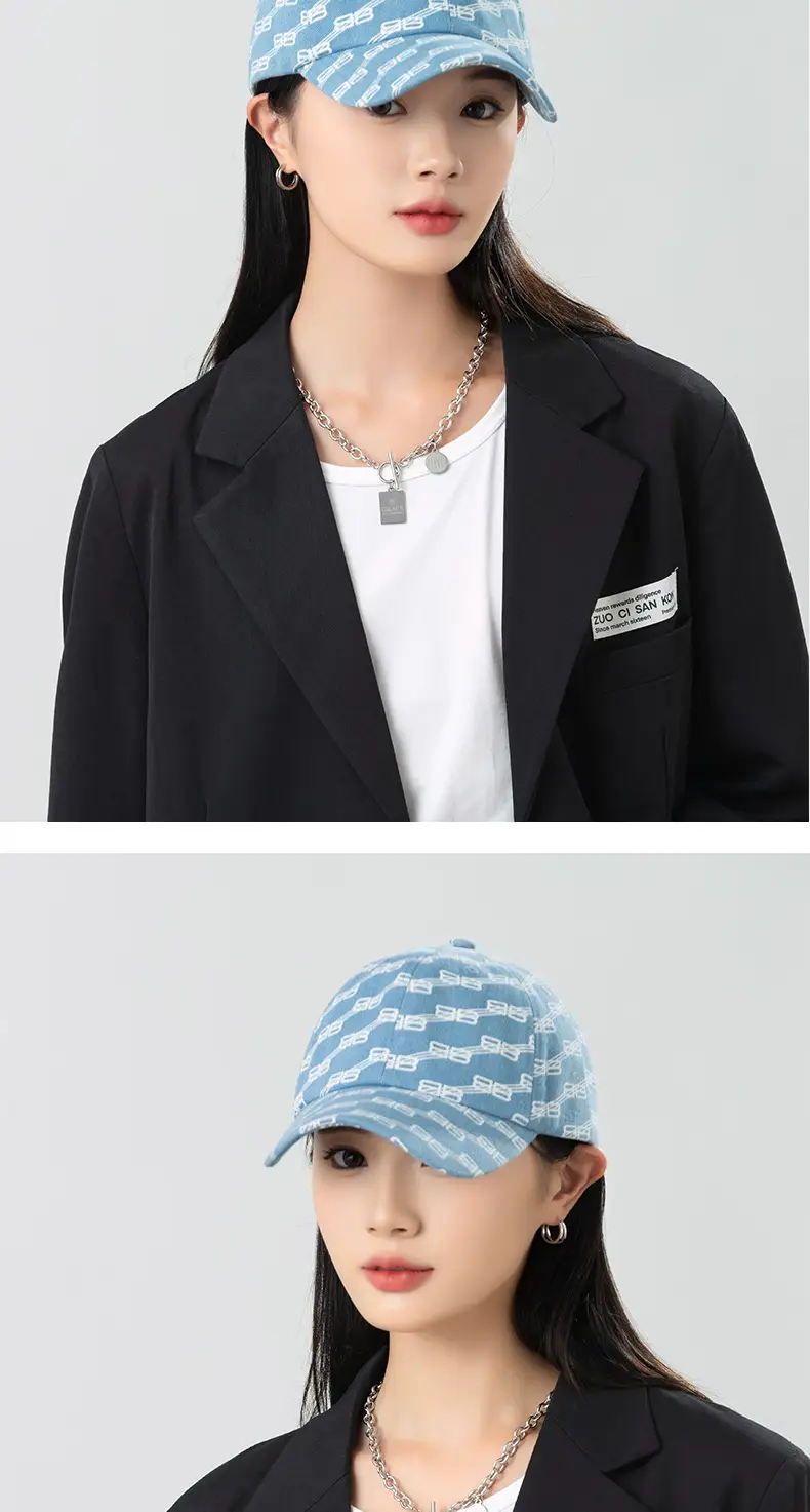 Women Blue Letter Cap Camera Friendly Casual Wear — feature 9