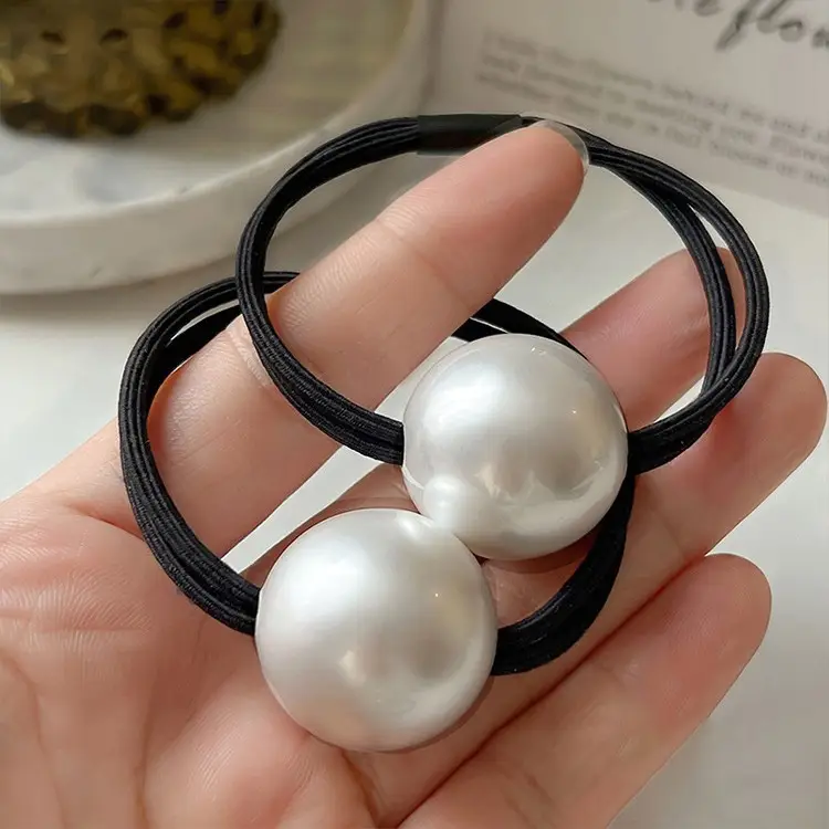 Pearl Headband for Girls Hair Ring Low Pony Tail - Image 42