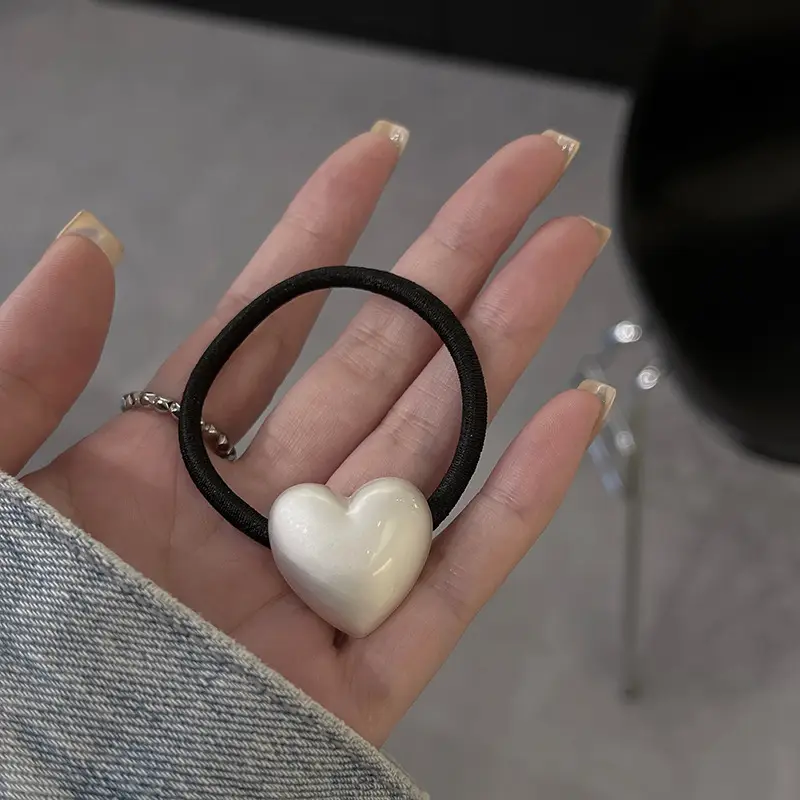 Pearl Headband for Girls Hair Ring Low Pony Tail - Image 11