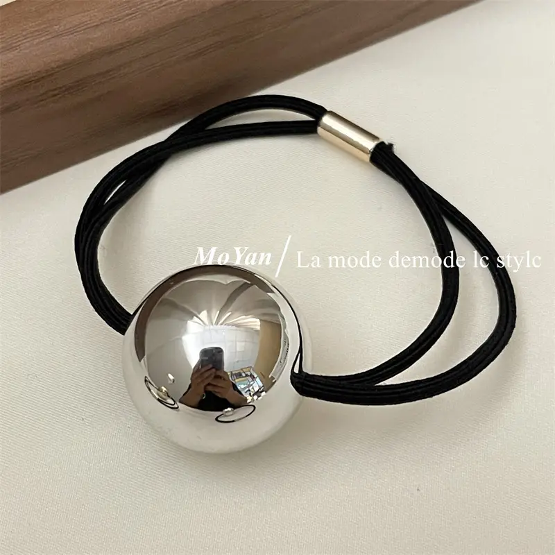 Pearl Headband for Girls Hair Ring Low Pony Tail - Image 5