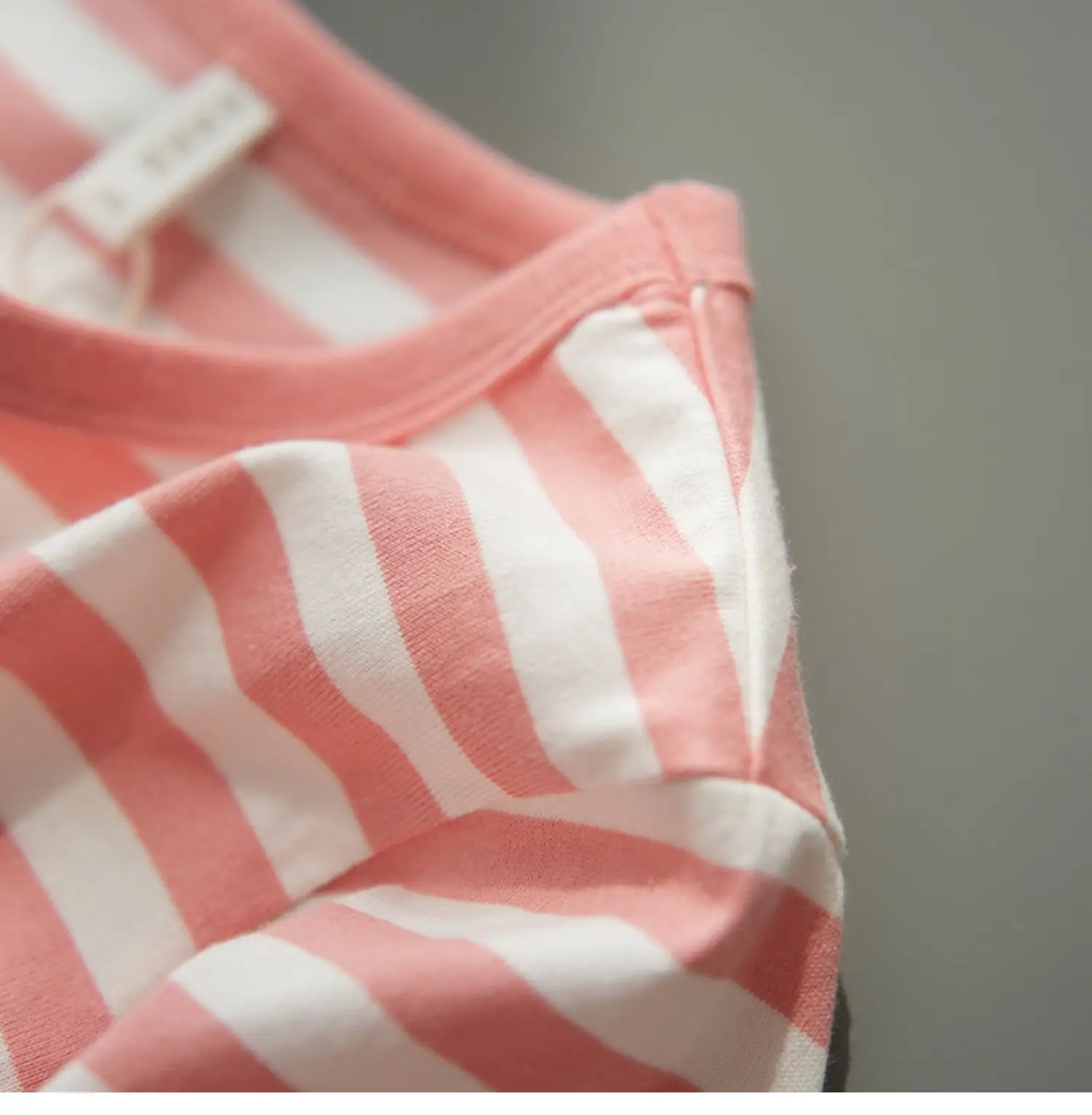 Children Striped Cotton T-Shirt Mint Green Medium — feature 39