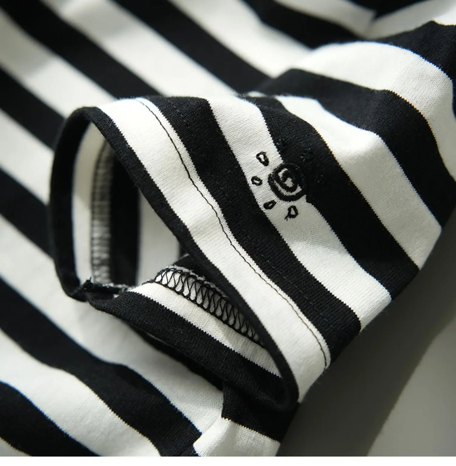 Children Striped Cotton T-Shirt Mint Green Medium — feature 54