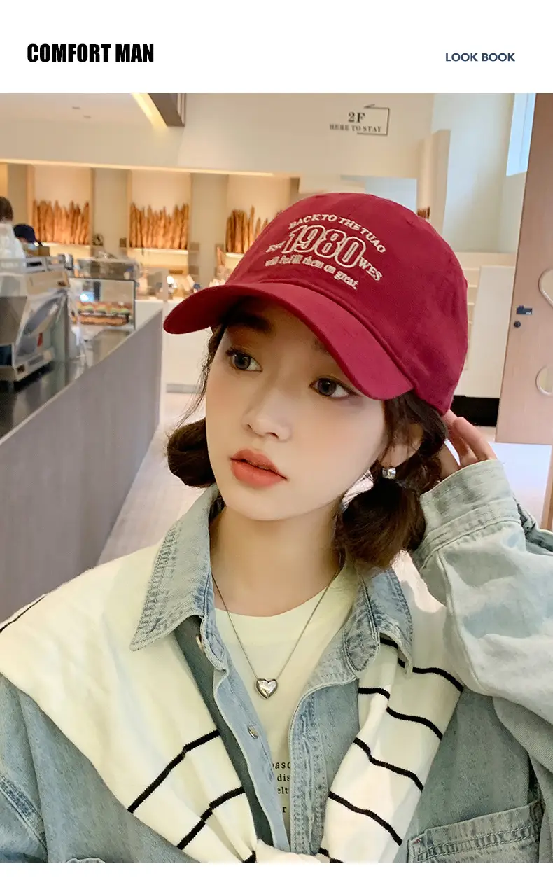 Korean Style 1980s Cap Sunshade Baseball Cap — feature 10