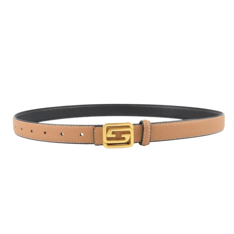 Women's Two-Sided Cowhide Belt with Logo Buckle - Image 17