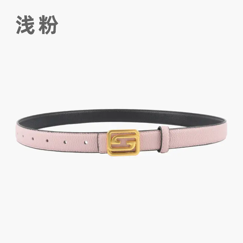 Women's Two-Sided Cowhide Belt with Logo Buckle - Image 5