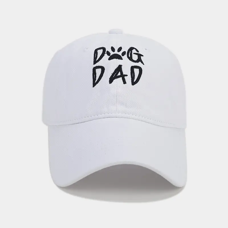 2025 Cross-Border New Dog Dad Embroidered Baseball Cap Men's Pure Cotton Washed — feature 13