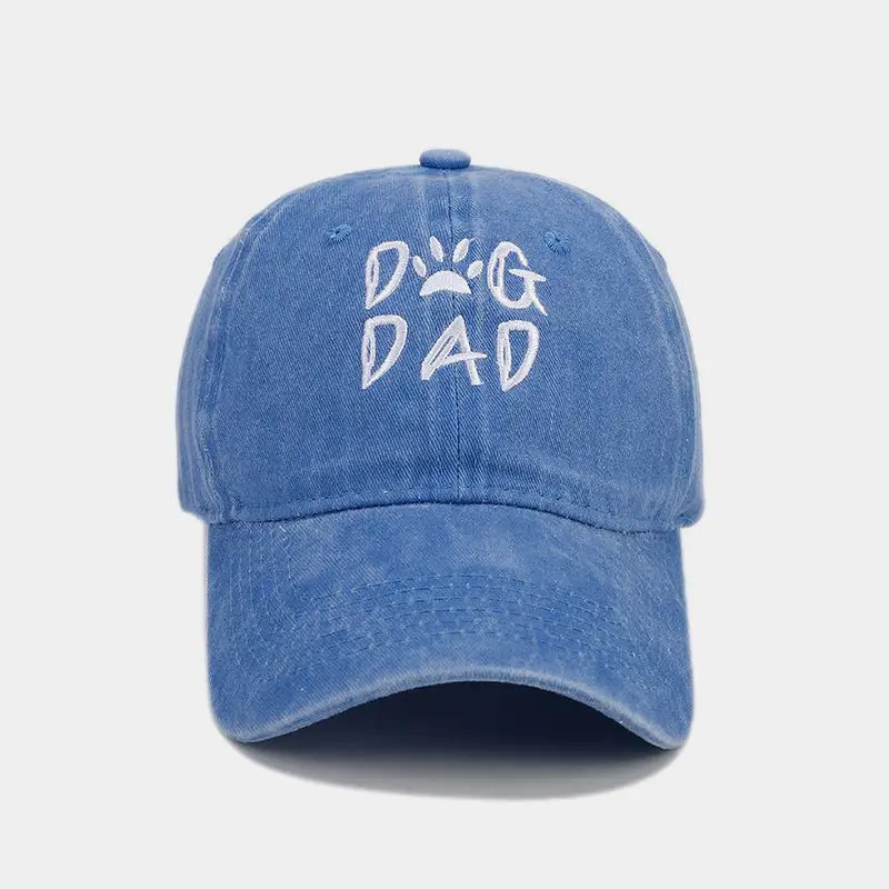 2025 Cross-Border New Dog Dad Embroidered Baseball Cap Men's Pure Cotton Washed — feature 15