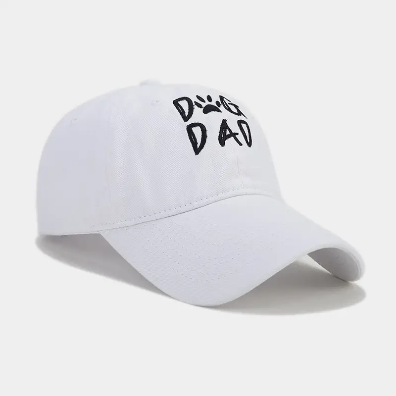 2025 Cross-Border New Dog Dad Embroidered Baseball Cap Men's Pure Cotton Washed - Image 2