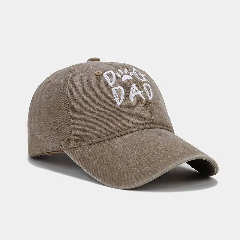 2025 Cross-Border New Dog Dad Embroidered Baseball Cap Men's Pure Cotton Washed - Image 4
