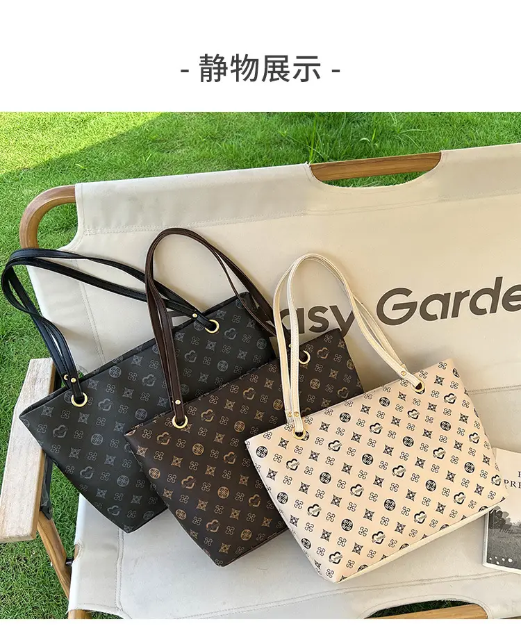 Pink Printed Two-Piece Women's Tote & Zipper Set — feature 23