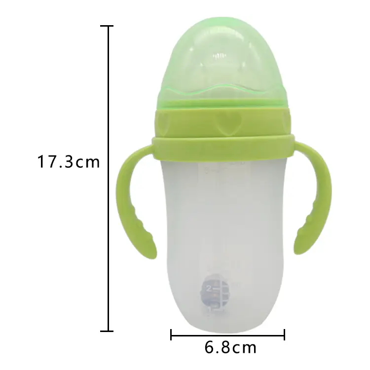 Newborn Baby Bottle for Babies 0-6 Months Old, Anti-Colic, Imitation Breast Milk, Wide-Caliber Baby Bottle, Silicone Liquid