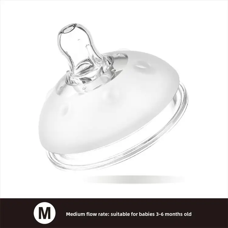 Newborn Baby Bottle for Babies 0-6 Months Old, Anti-Colic, Imitation Breast Milk, Wide-Caliber Baby Bottle, Silicone Liquid