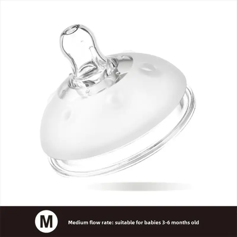 Newborn Baby Bottle for Babies 0-6 Months Old, Anti-Colic, Imitation Breast Milk, Wide-Caliber Baby Bottle, Silicone Liquid