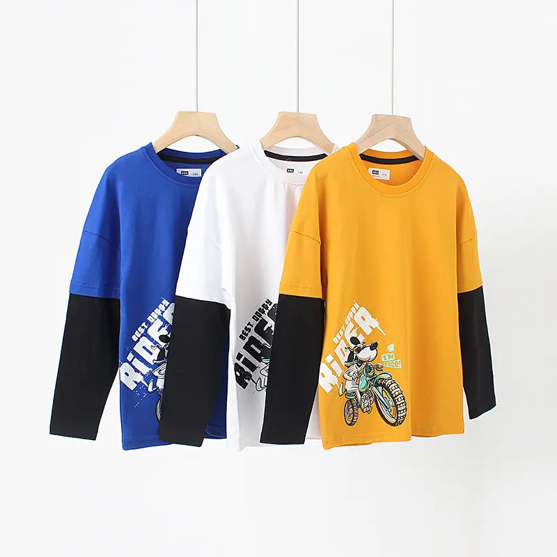 Kids Motorbike T-Shirts Set of 2 with Cartoon Design