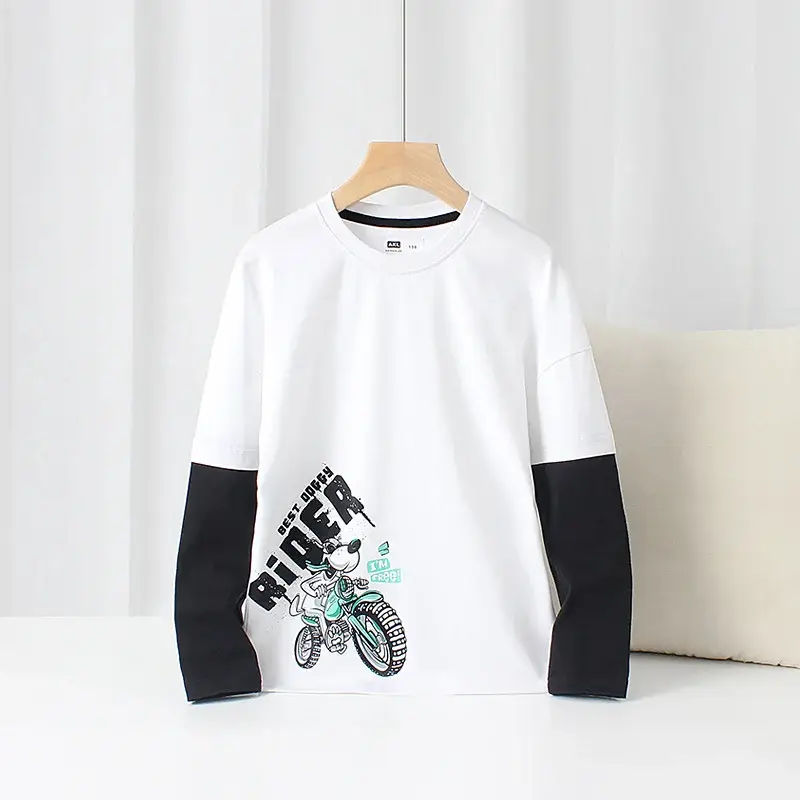 Kids Motorbike T-Shirts Set of 2 with Cartoon Design