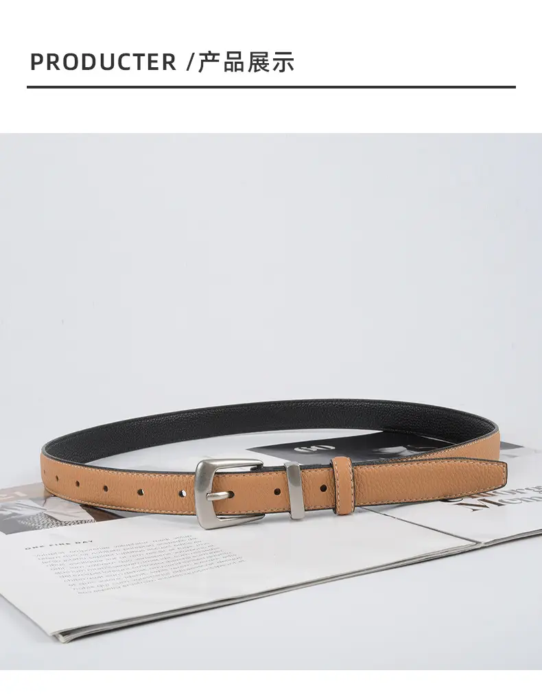 Women's Vintage Cowhide Belt 2.3cm Genuine Leather β feature 10