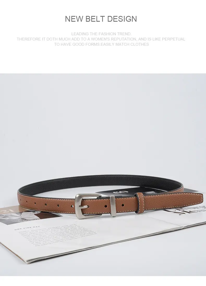 Women's Vintage Cowhide Belt 2.3cm Genuine Leather β feature 12