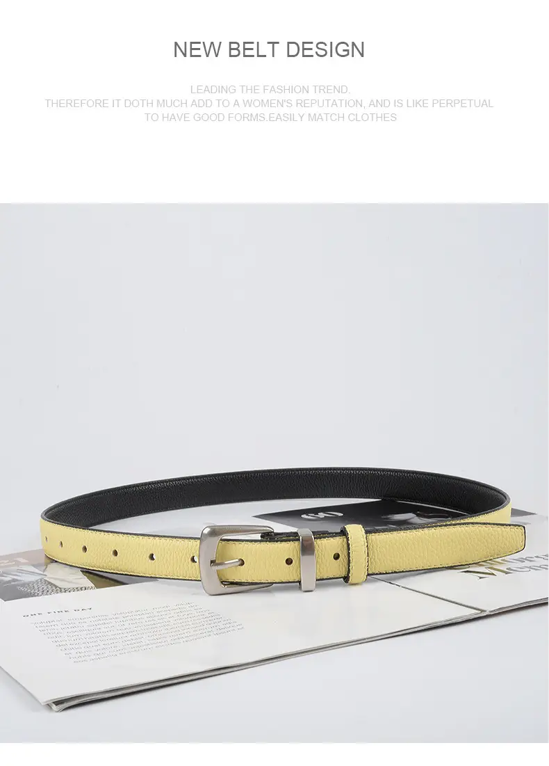 Women's Vintage Cowhide Belt 2.3cm Genuine Leather β feature 13