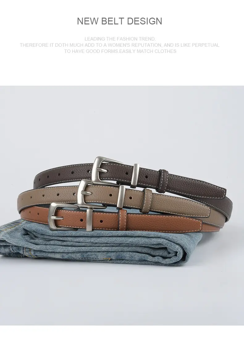 Women's Vintage Cowhide Belt 2.3cm Genuine Leather β feature 14
