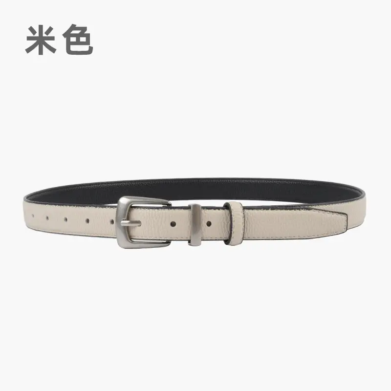 Women's Vintage Cowhide Belt 2.3cm Genuine Leather - Image 2